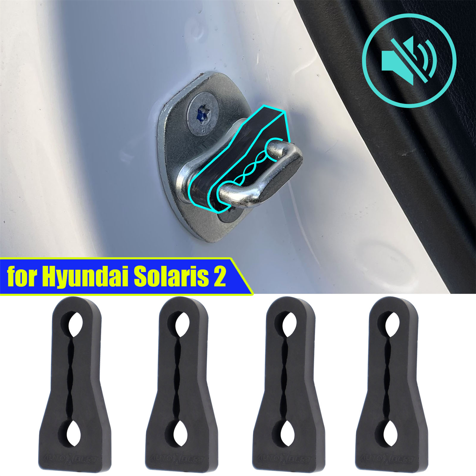 Door Stopper Rubber - Буферный демпфер дверного замка для Hyundai