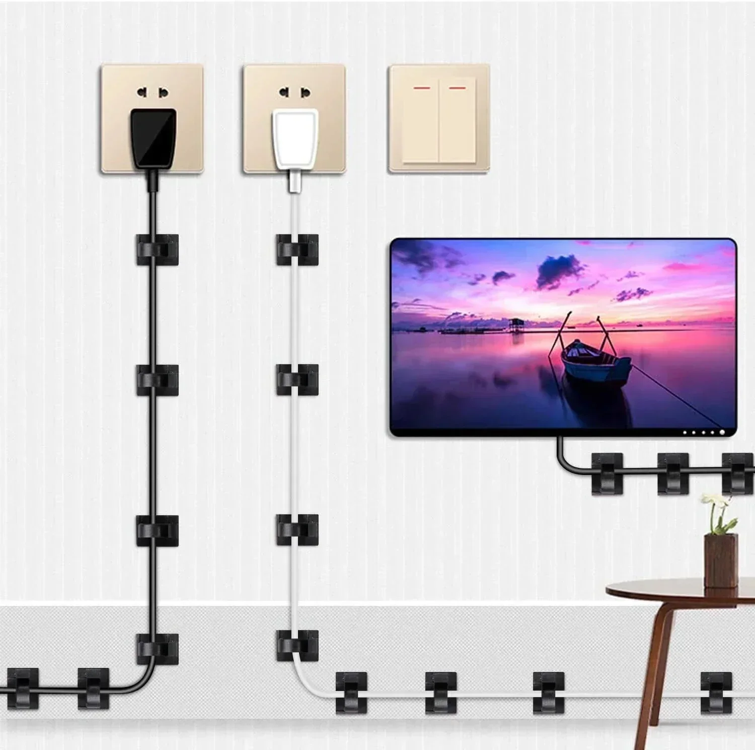 Клейкий органайзер для USB-каб – обзор и цена Cable Staple Clip